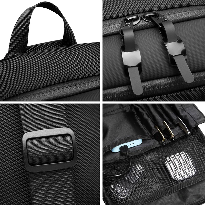 Imagem -05 - Bolsa Tiracolo Multifuncional para Homens Bolsas Mensageiro Antiroubo de Ombro Bolsa de Peito de Viagem Curta Impermeável Masculina Tablet e pc