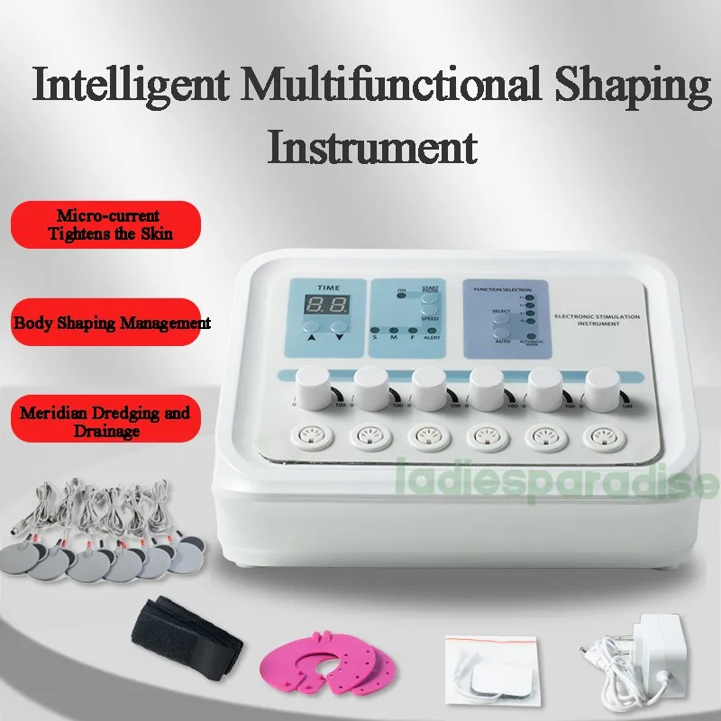 Newest Professional 6 Channels Electro Muscle Stimulation Body Sculpting Machine - EMS Electro Therapy Pain Relief System