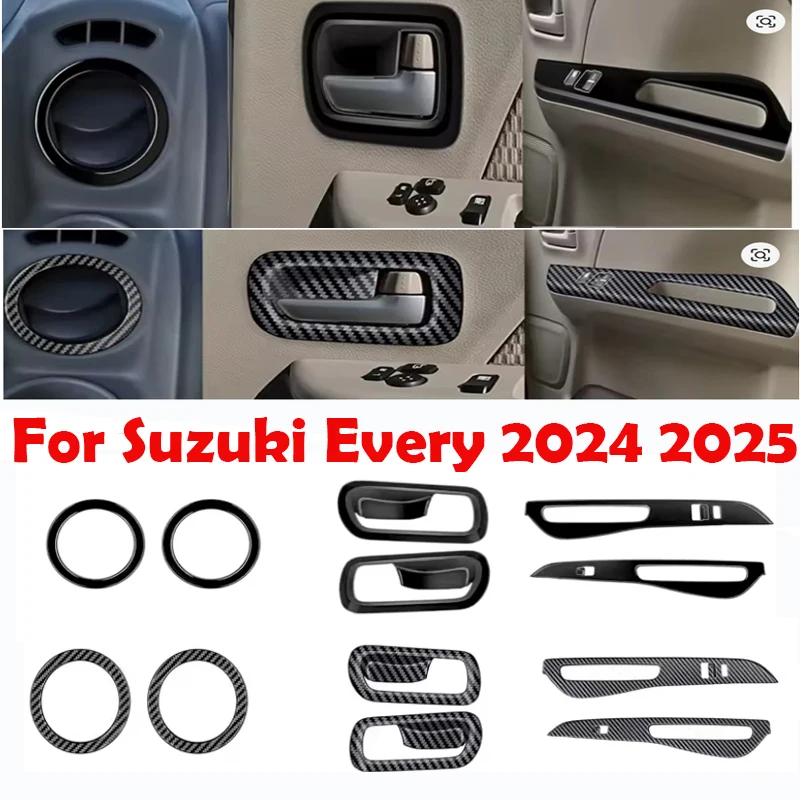 

RHD для SUZUKI EVERY 2024 2025, аксессуары для интерьера, подлокотник, подъем окна, переключатель, наклейка на крышку, стеклянный подъемник, панель управления, рамка