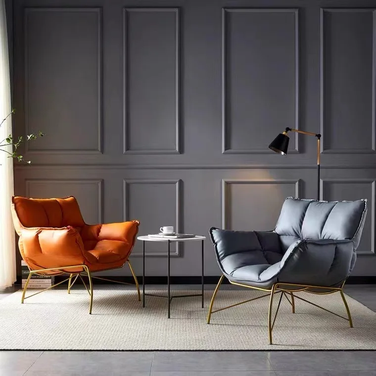 Sofá cadeira única luz luxo sala de estar varanda quarto pequeno sofá hotel cadeira lazer internet celebridade pequeno apartamento