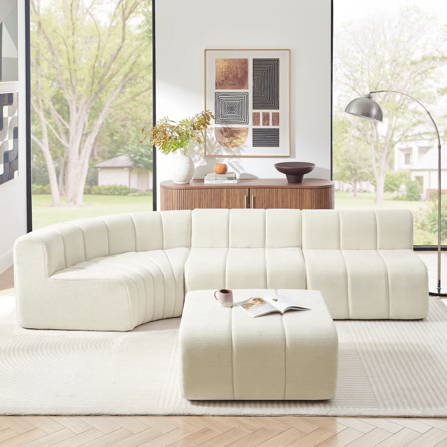 Modern Curved Modular Sectional 5