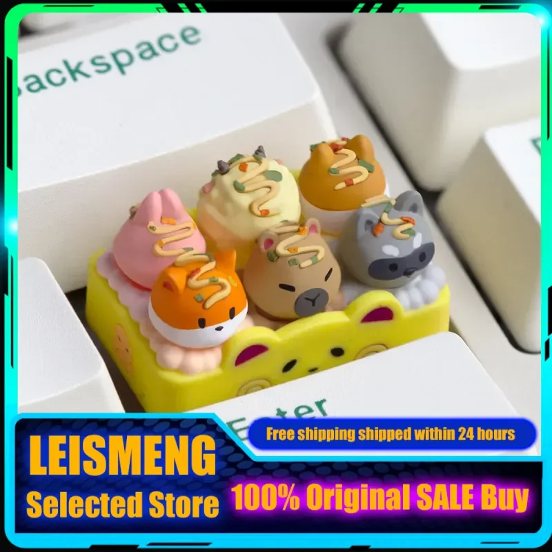 

Коллекционные резиновые кейкапы серии «Вкусное Питание» для механических клавиатур, 1.5U, аксессуары для игровых ПК, подарок, DIY кейкапы