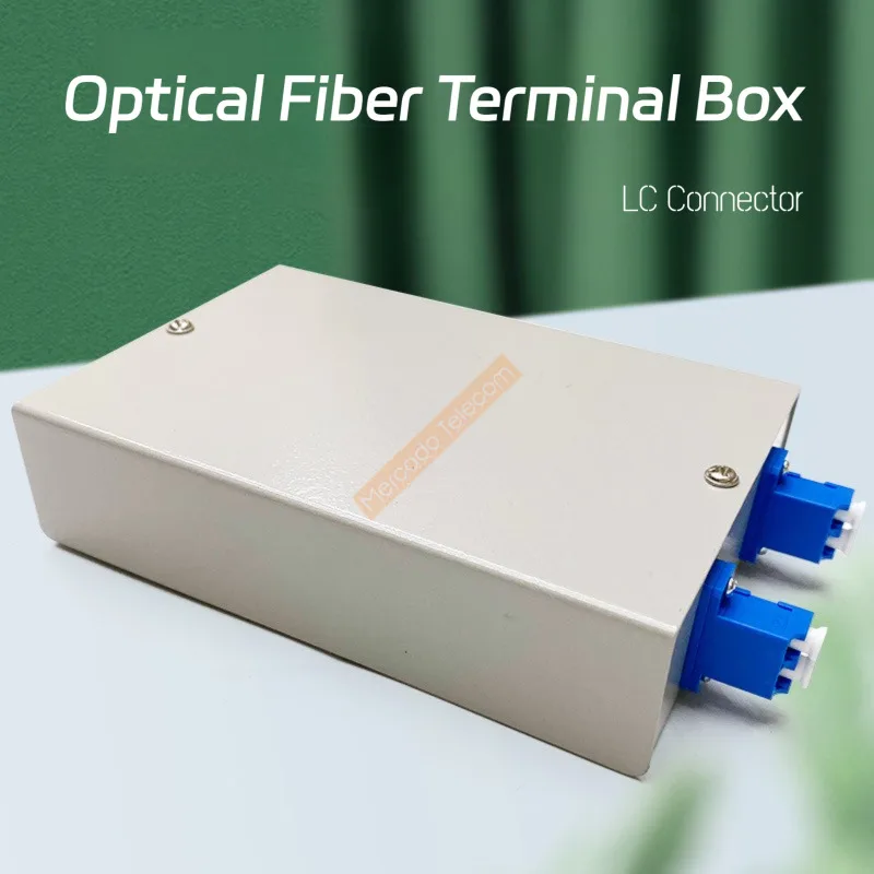 

2-портовая оптоволоконная патч-панель LC UPC, настольная клеммная коробка для оптического волокна с косичкой LC UPC и адаптером
