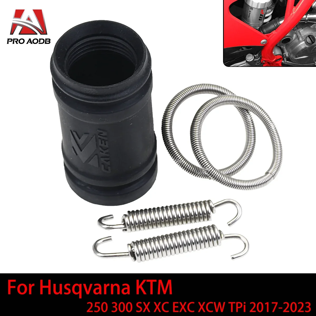 

For Husqvarna GASGAS KTM 250 300 SX XC EXC XCW TPi 2017-2023 Parts Exhaust Pipe Tailpipe Seal Ring Spring Exhaust Coupling Kit