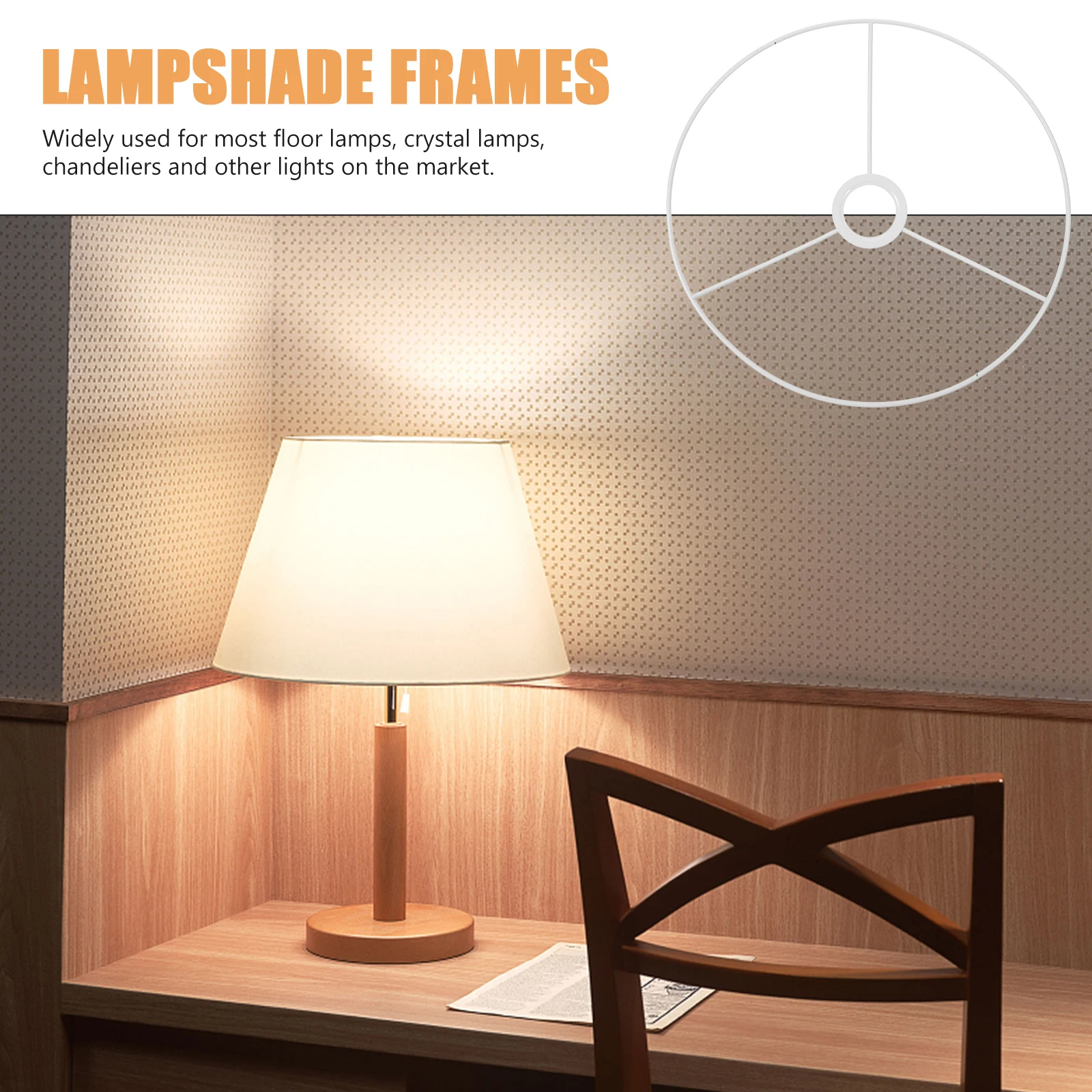 

Iron Lampshade Frames Solid Premium Round Shade Holder For Floor Crystal Chandeliers Wire Cover Fits Most Lamps Practical Use