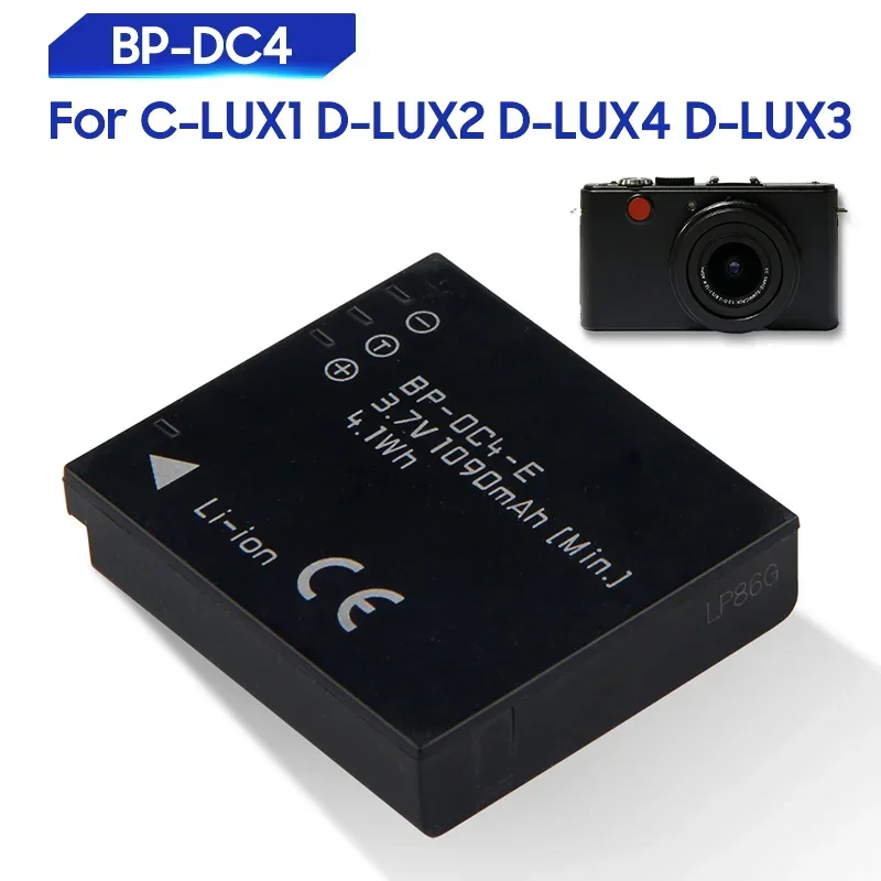 High-Quality New Replacement Battery For Leica C-LUX1 D-LUX2 D-LUX4 D-LUX3 BP-DC4 Rechargable Li-ion Batteries 1090mAh