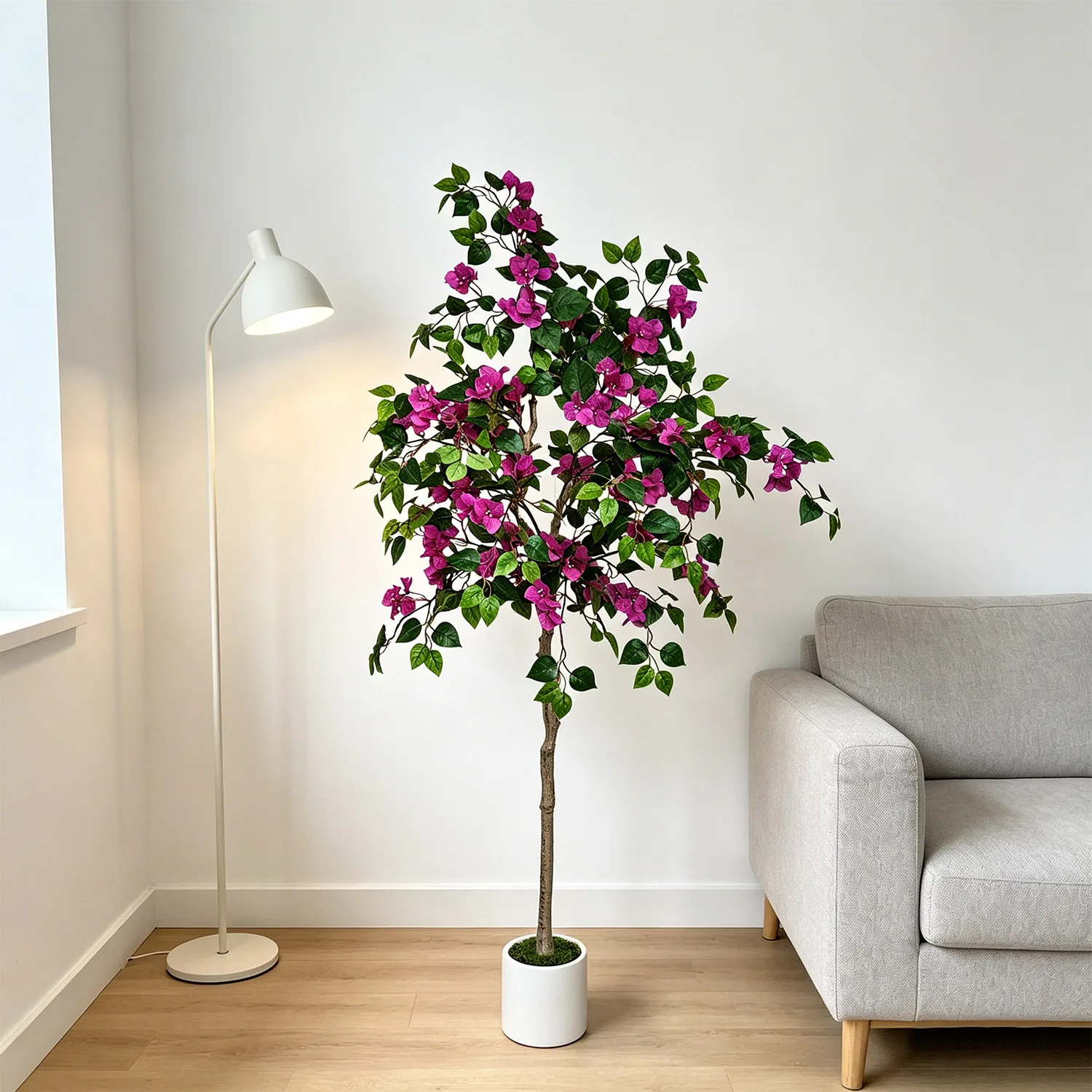 

135Cm-170Cm/5.6Ft Artificial Bougainvillea Plant Tree Realistic Ornament Fake Plant for Home Wedding Indoor Living Room Decor
