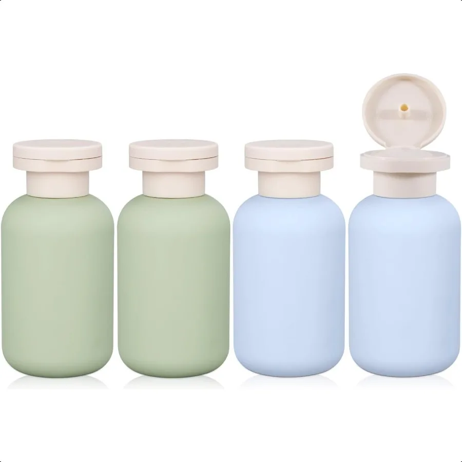 

3.4 oz 4 Pack Travel Bottles for Toiletries Small Travel Shampoo and Conditioner Bottles Refillable Containers Leak Proof Plast