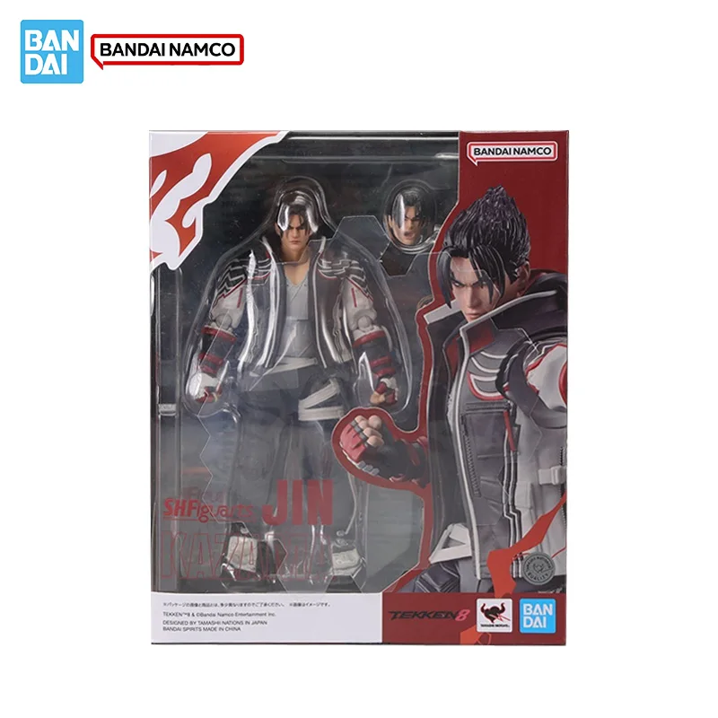 Bandai Original Genuine Figure Tekken 8 Model Kit Anime Figures SHF Jin Kazama Collection Model Action Figure Boys Toys Gifts