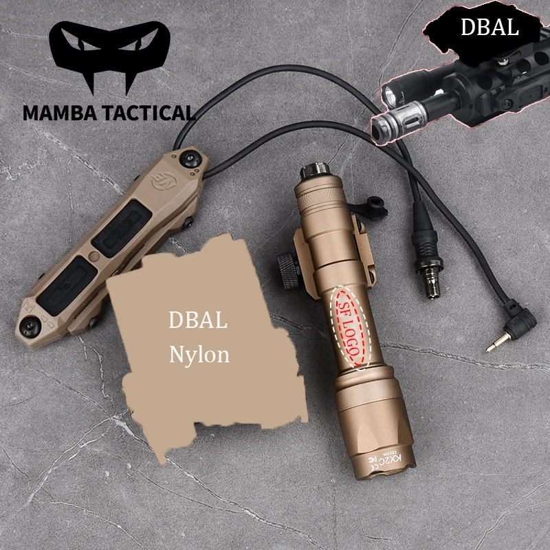 

WADSN DBAL-A2 Nylon Battery Box M300 White LED Flashlight M600 Scout Light With Remote Pressure Switch