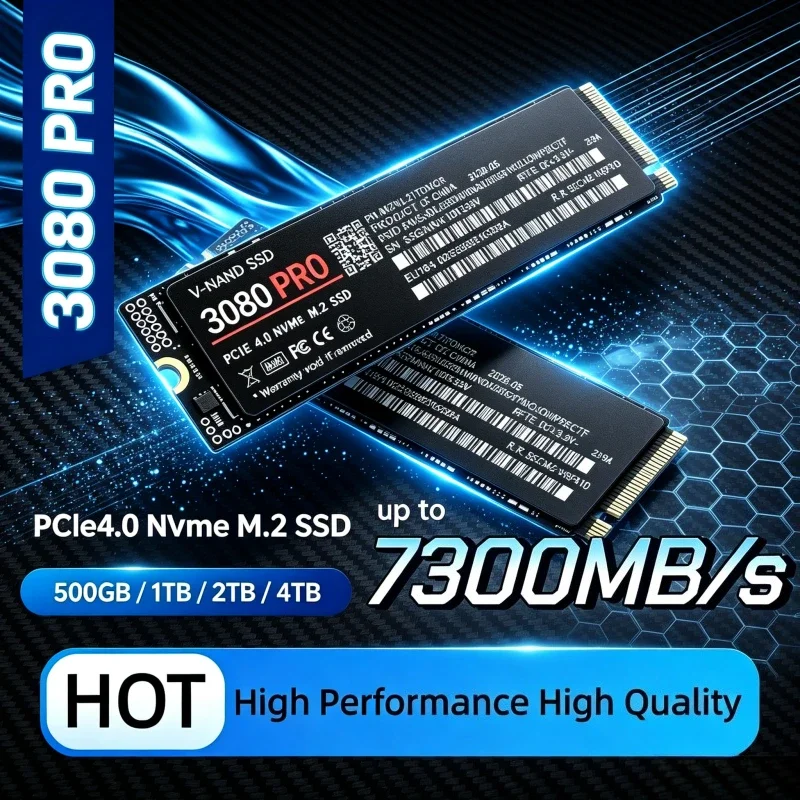 3080 PRO M.2 NVMe SSD 2280 500GB-4TB TLC 3D NAND up to 7300MB/s Internal Solid State Drive for Laptop PC Desktop PS5 Gaming.