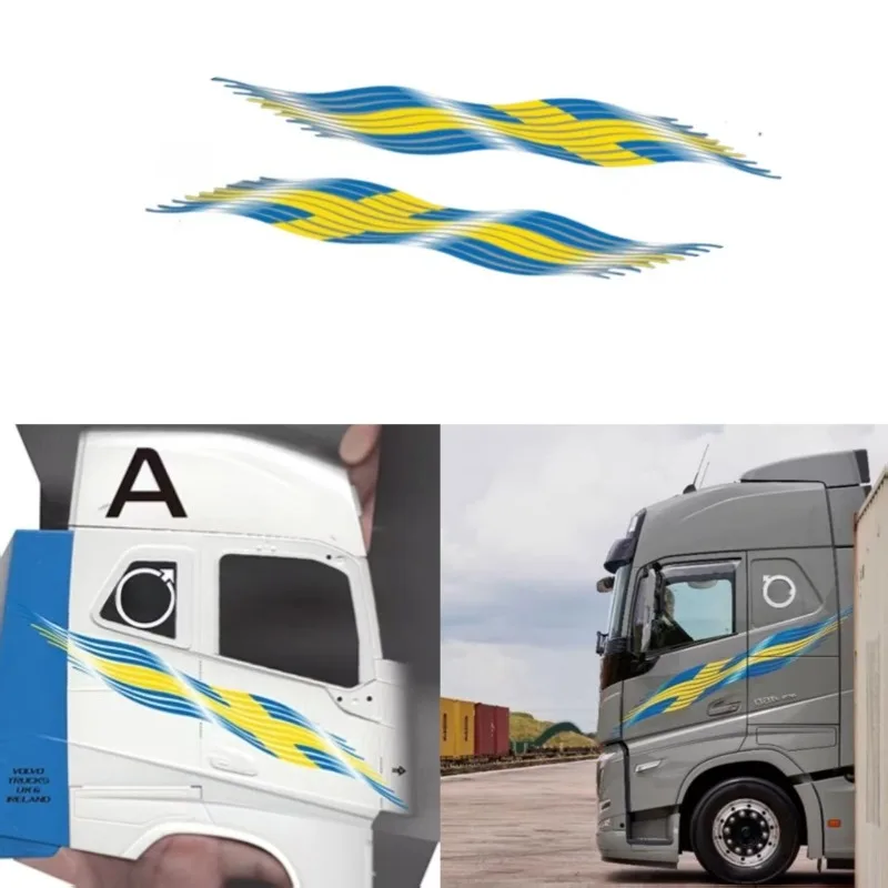 

Simulated Model Car Shell Sticker for 1/14 Tamiya RC Truck Dump Truck FH16-750 56375 56360 56362 Painted UV Sticker KUV001 Parts