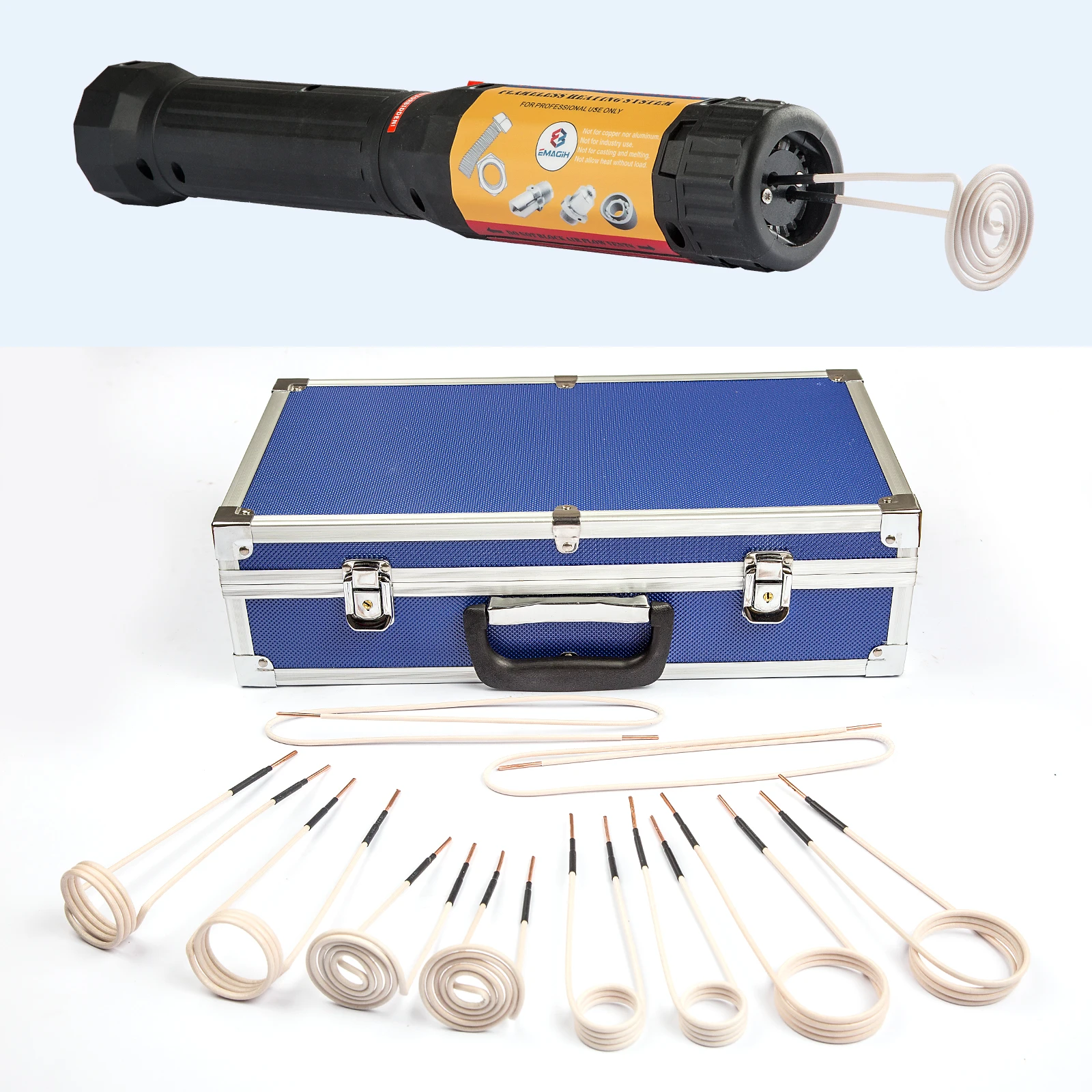Mini calentador de inducción electromagnético sin llama, 1100W, Kits de bobina para removedor de pernos, uso automático, disponible en la UE, 10 piezas