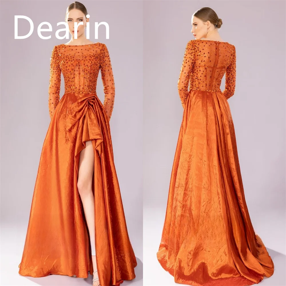 

Customized Evening Dress Prom Gown Party Occasion Formal YPMWZX Jewel A-line Floor Length Skirts Draped Bespoke Dresses