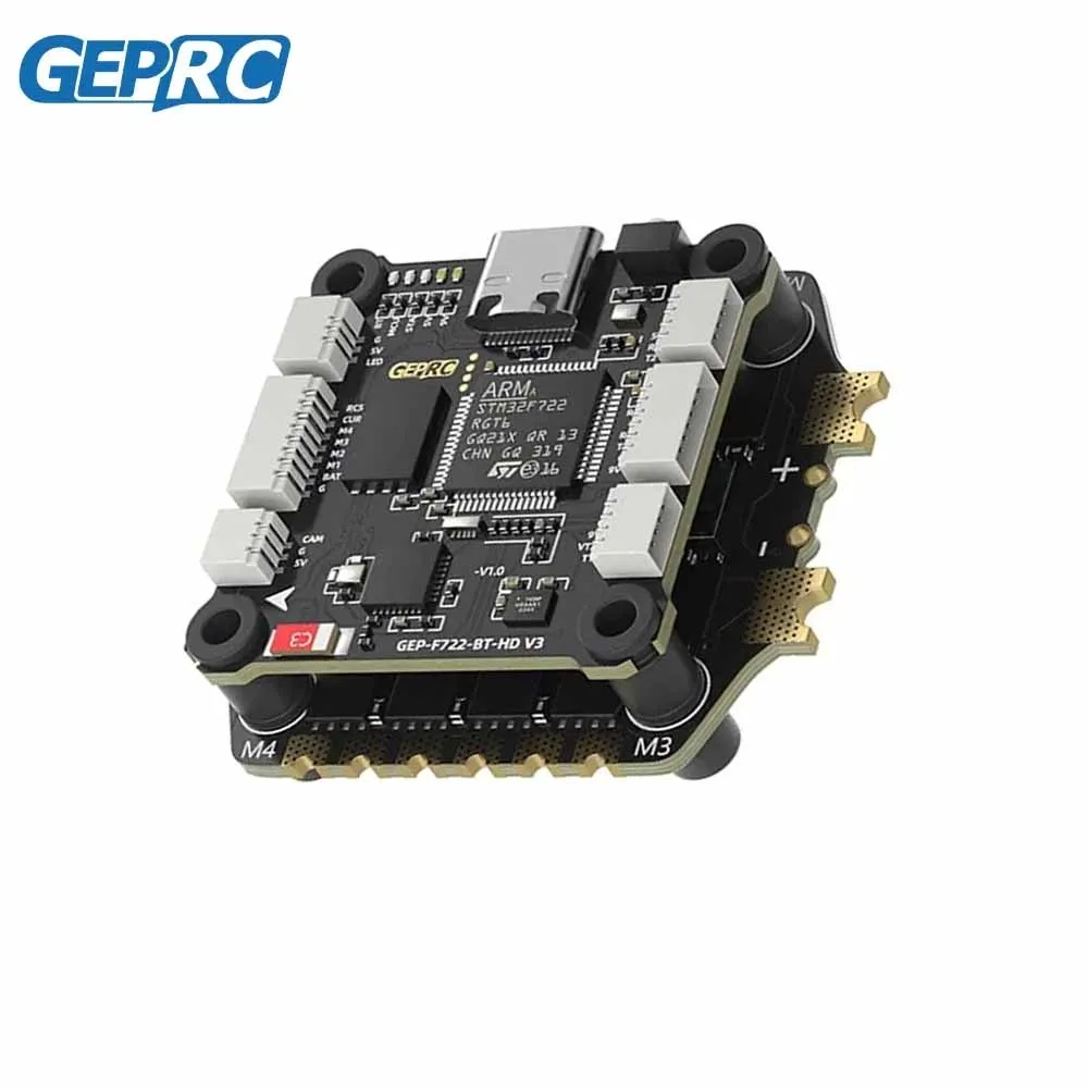 GEPRC TAKER F722 BT Stack – 50A/60A/65A 8Bit ESC, 32Bit FC, 512MB Black Box with Barometer - Image 4