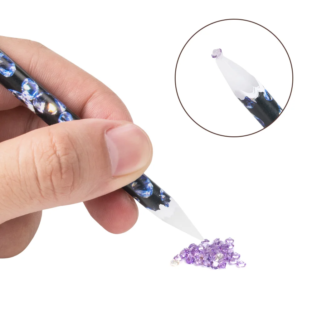 プロのネイルドットツールビーズ宝石スタッドピッカー DIY 手作りネイルアートラインストーンワックス鉛筆ネイルアート装飾
