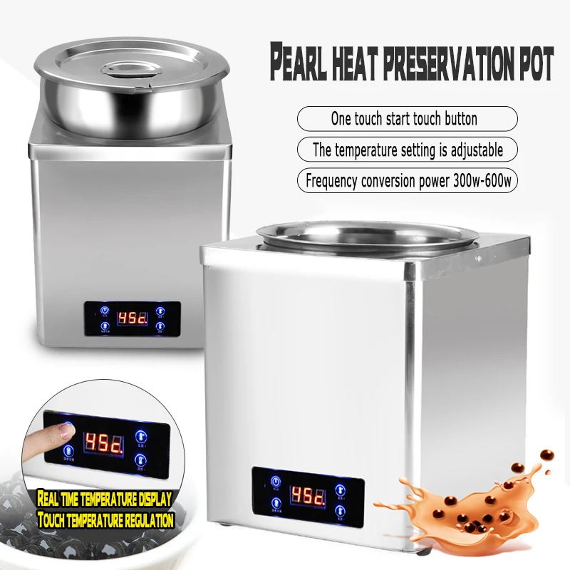 

Commercial Black Sugar Pearl Insulation Pot 3L 7L Electric Warm Soup Stove Milk Tea Shop Heating Stainless Steel