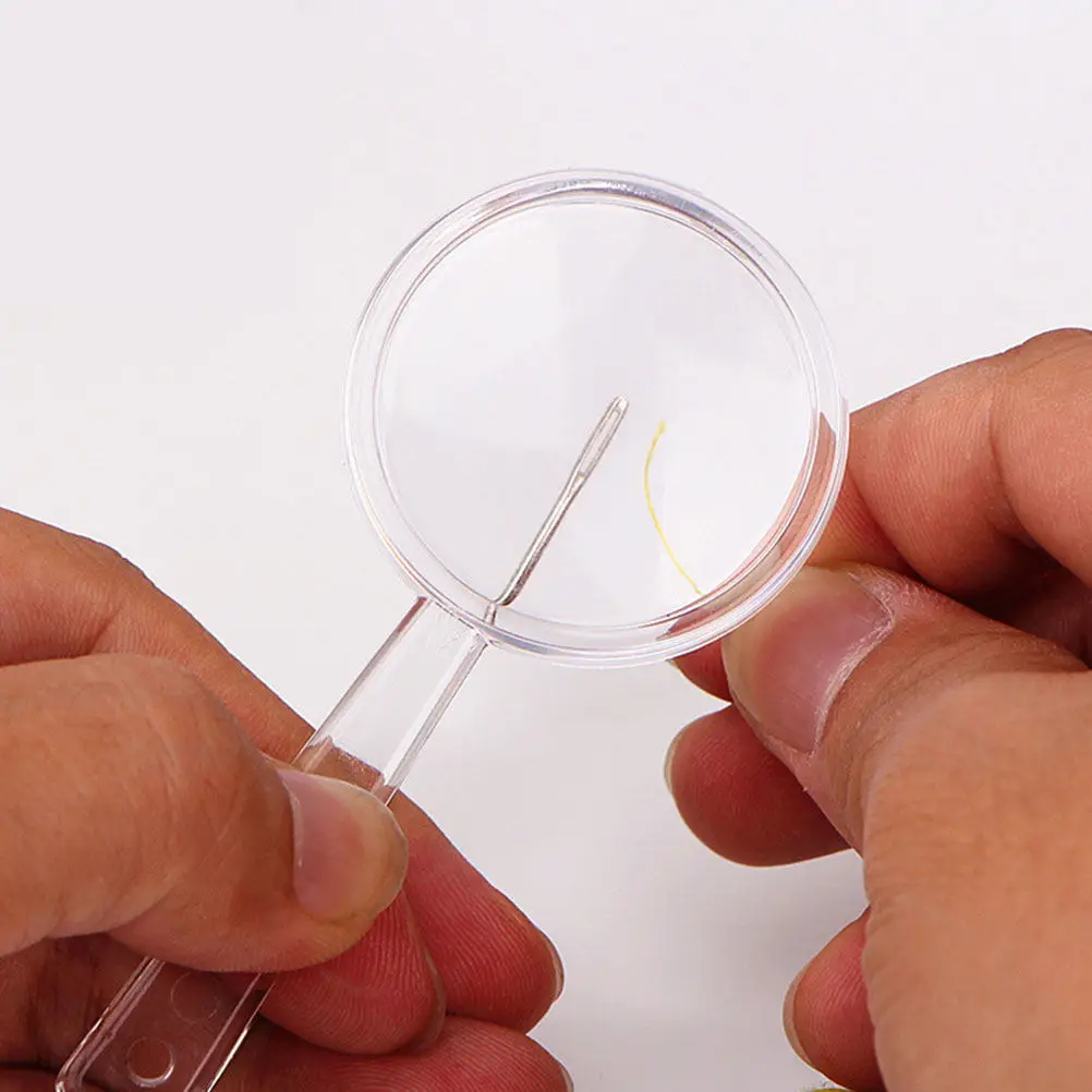 8Pcs 5X Mini Magnifying Glass for Seniors Reading Exploration Science Learning Acrylic Handheld Portable