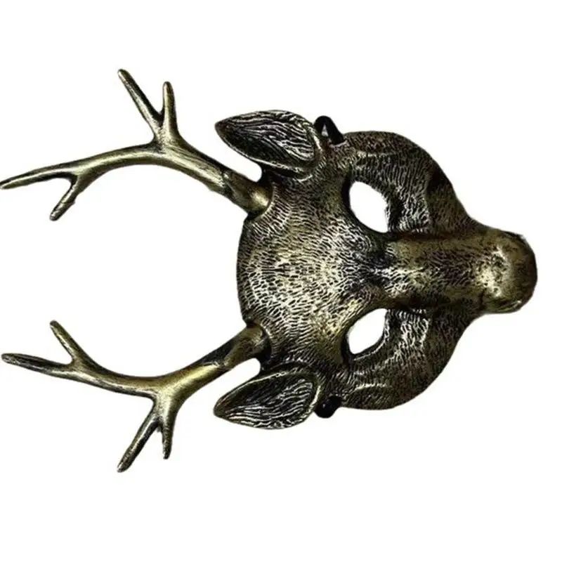 Masque tête cerf 39BB pour fête du festival Halloween pour adultes pour enfants, masque cosplay cerf