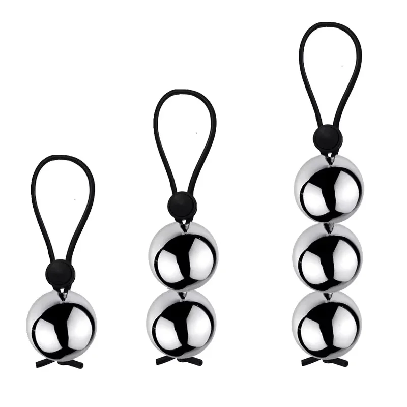 Male Spreader Penis Ring Weight Ball Stretching Apparatus Glans Ghost Physical Exercise Masturbator Erotic Sex Toy for Man Train