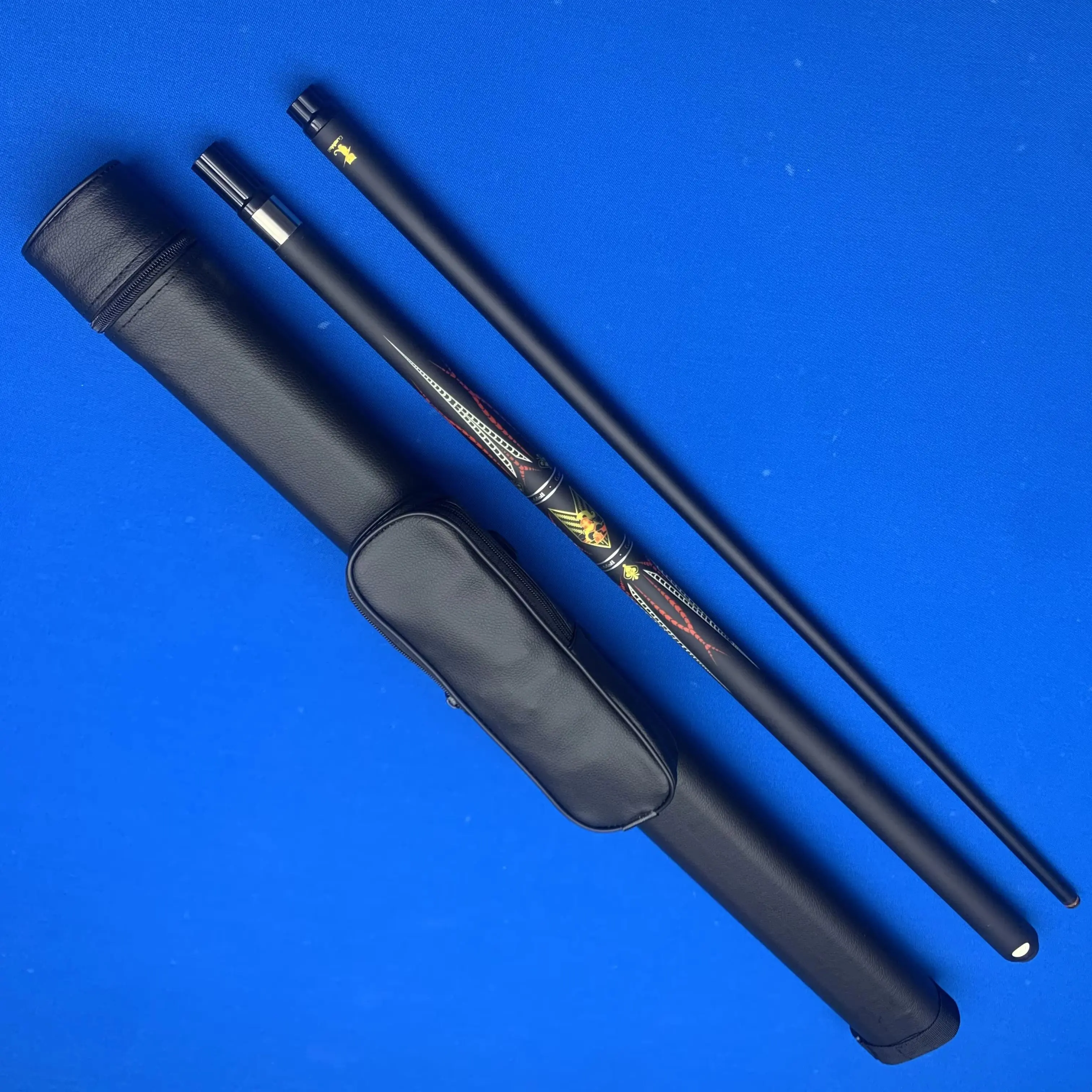 low-deflection-glass-fiber-pool-cue-stick-set-with-joint-protector-case-stainless-steel-quick-join-multi-layer-tip