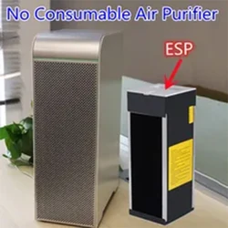 Original KINYO Esp Air Purifier for Home Large Room Metal Cover Ionic Air Purifiers with Washable Filter for Allergies Pet Smoke