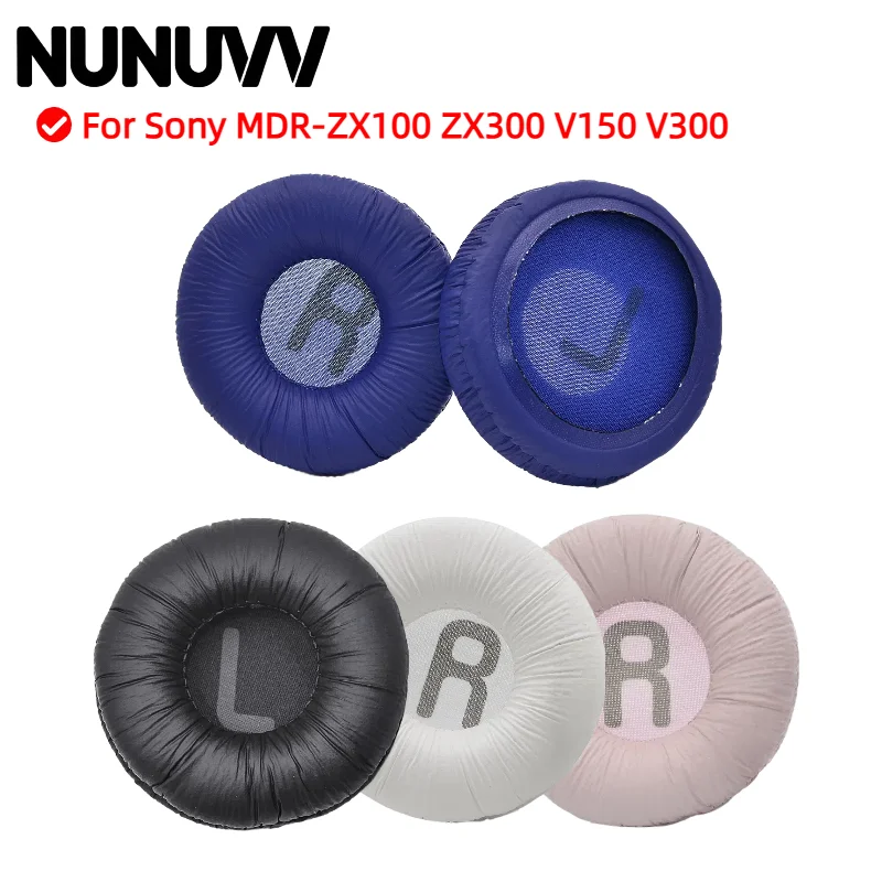 

NUNUVV Replacement Ear Pads Cushions For Sony MDR-ZX100 ZX300 V150 V300 Headphone Soft Memory Foam Pads/Earpads