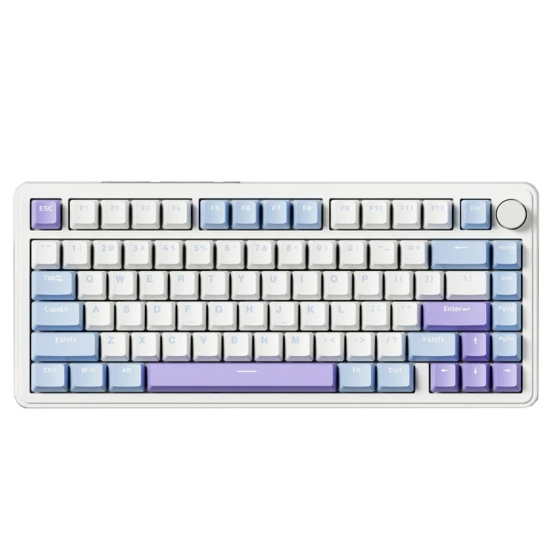 

X85 75% Mechanical Keyboard 2.4G 3Modes with 1 Knob Customizable Lighting, Hot Swappable Game Keypad Keyboards