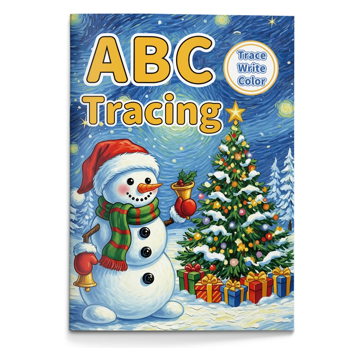 Children's alphabet coloring book, cute cartoon patterns, preschool early education workbook, boost your baby's hands-on skills