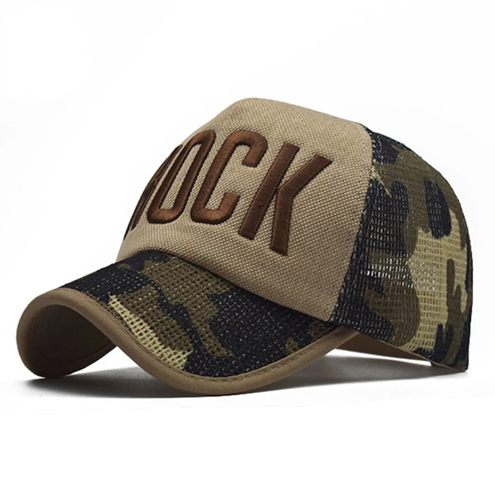 High Quality Linen Brown Baseball Caps For Men Summer Brand Face Cap Women Camouflage Hat Streetwear Trucker Hats Bone Masculino