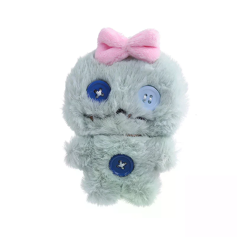 Breloque de sac de poupée en peluche avec nœud de dessin animé ; Cadeau artisanal porte-clés ; Adorable jouet d'ornement suspendu.