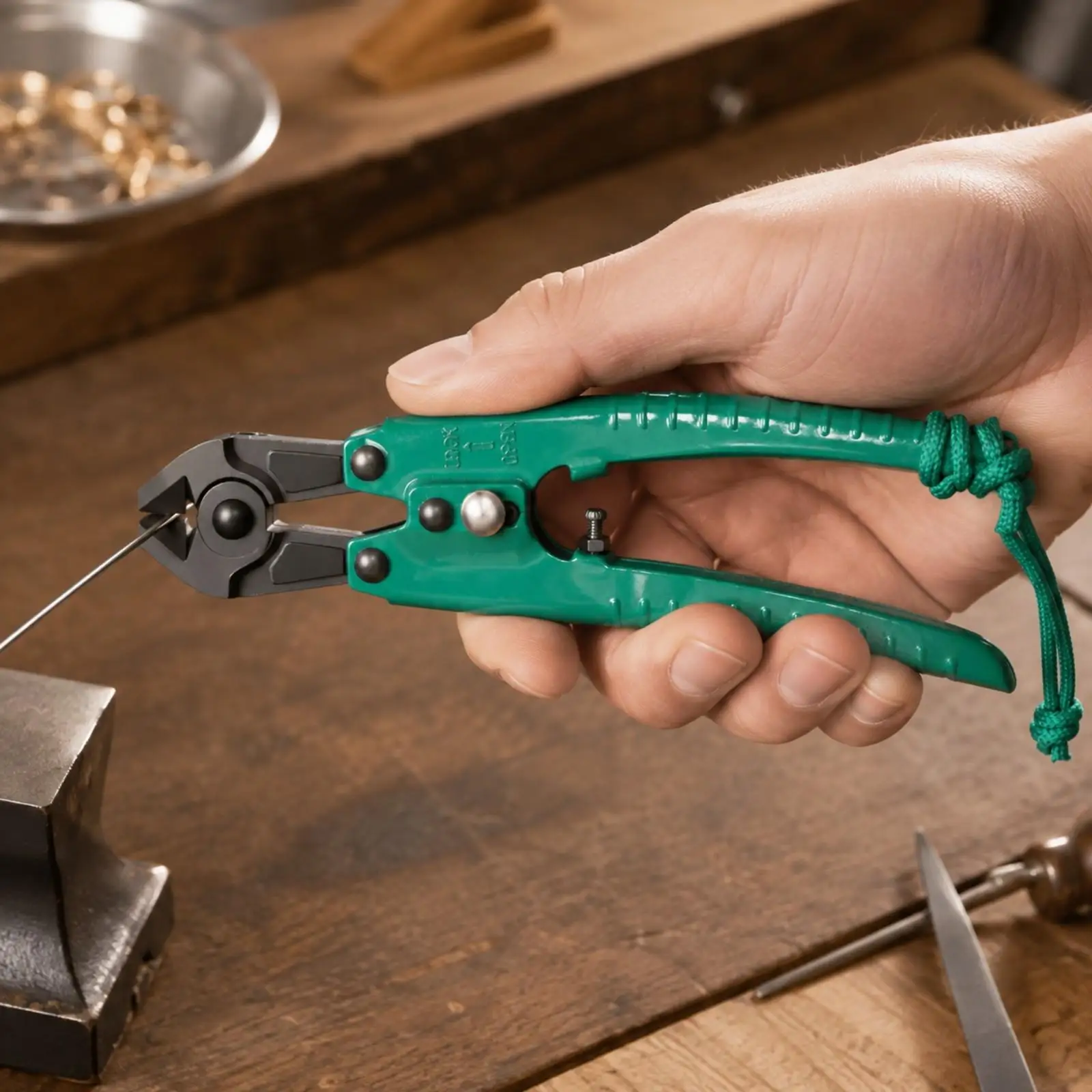 Lightweight Cutting Pliers Bolt Cutter 210mm Portable Wire Cutter with Hanging Strap for Workshop Storage