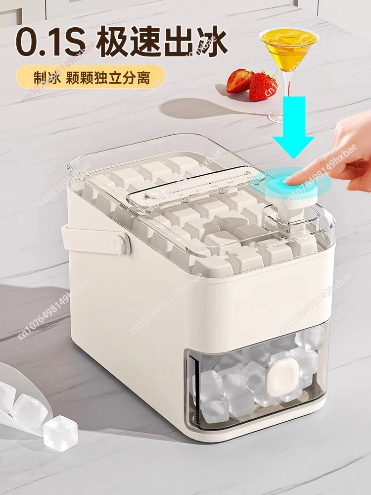 28/56 Grids Home Refrigerator Silicone Press Ice Lattice Mold With Lid&Shovel Seal Food Container Ice Box Camping Kitchen Gadget