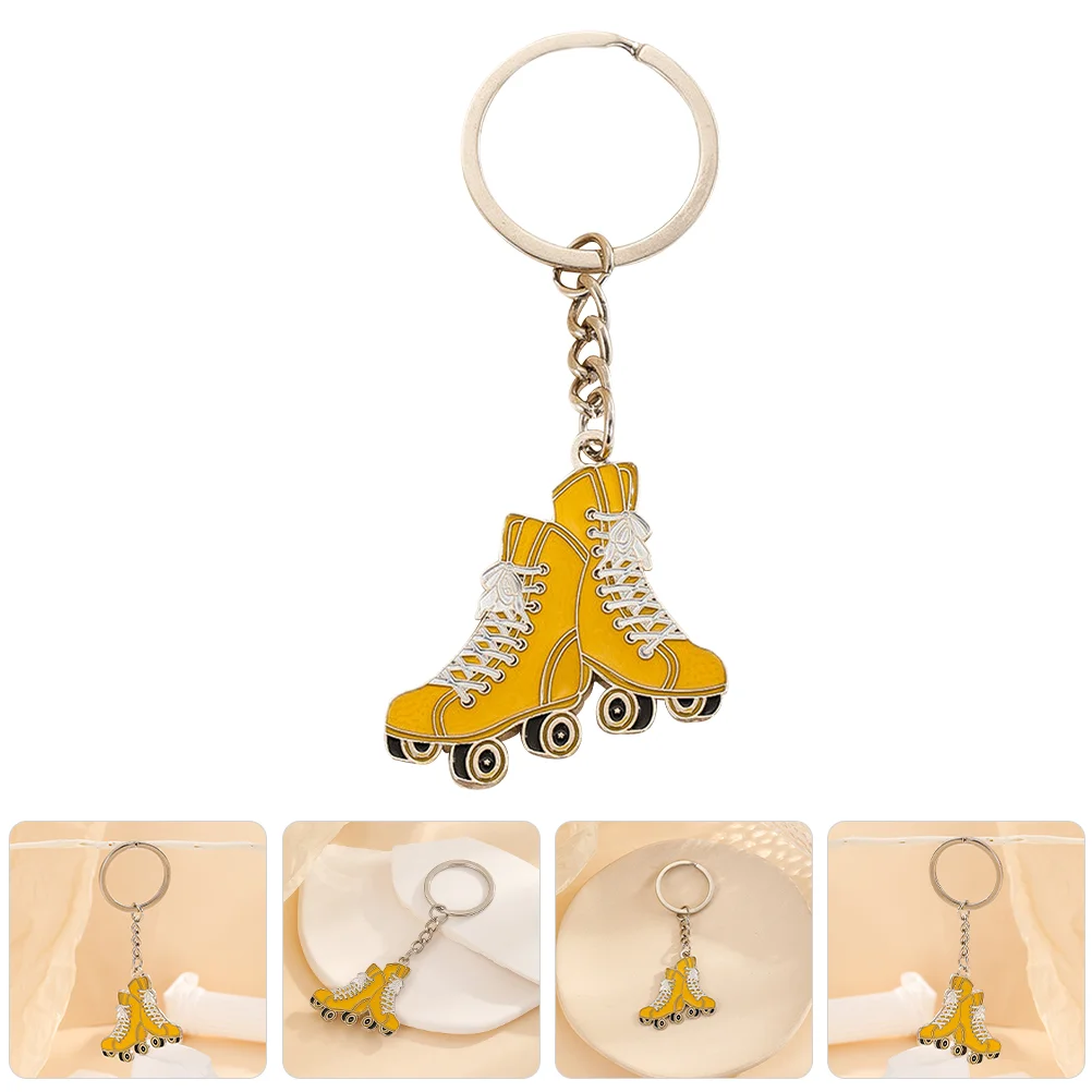 Creative Roller Skates Keychain Girls Model Metal Small Gift 1pcs Rings Pendants Buckles Chains Charm