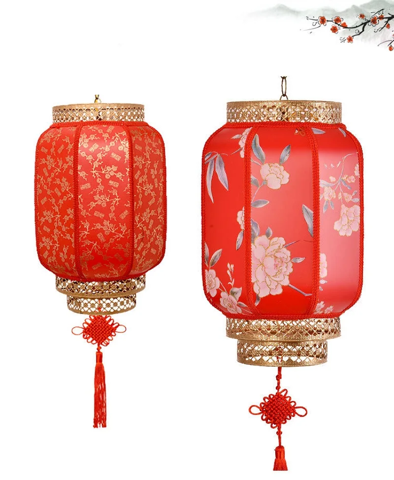 Retro Style Chinese Antique Lanterns Outdoor Waterproof Lanterns Advertising Sign Spring Festival Hanging Palace Lantern