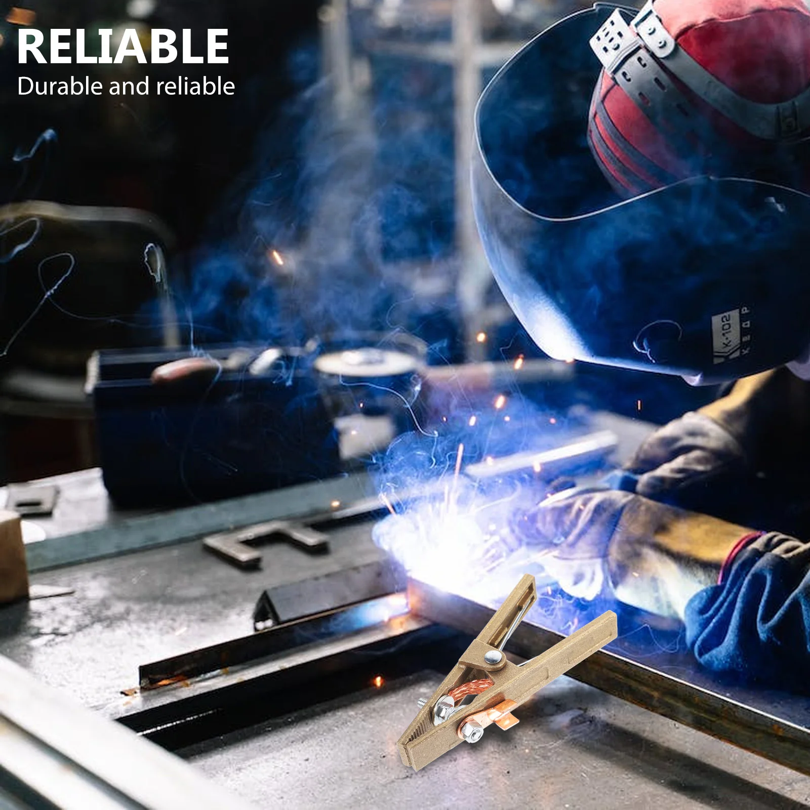 

Copper Welding Ground Clamp 300A A-Shape Adjustable Tightness for Machinery Manufacturing Industrial Use Welding Ground Clamp