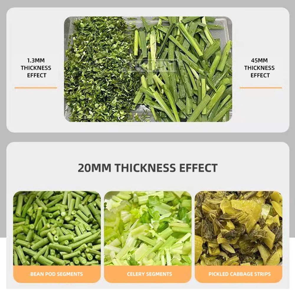 قطاعة الخضار الكهربائية قطاعة الفلفل الحار الأوتوماتيكية بالكامل أدوات البصل الأخضر التجارية