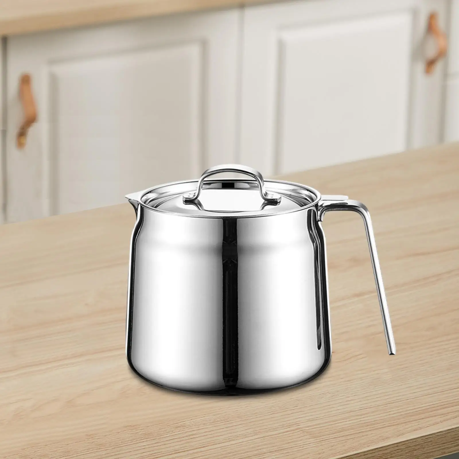 Stainless Steel Oil Filter Pot Oils Container Jug for Fried Chicken Lard Home