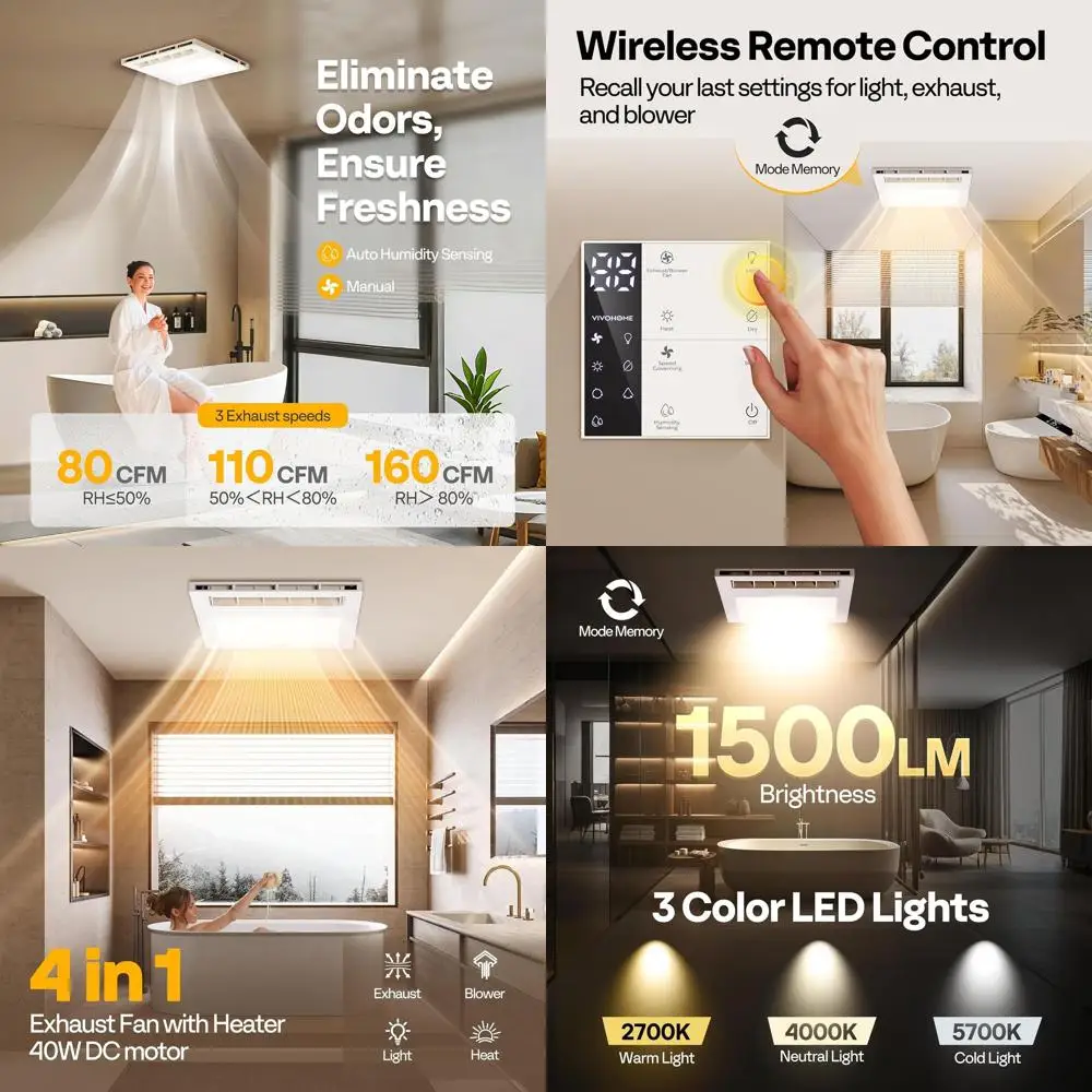 

Потолочный тепловентилятор PTC мощностью 1800 Вт со светодиодной подсветкой, двигателем постоянного тока 160 см, 3 режимами цветовой температуры, пультом ДУ и осциллирующей решеткой