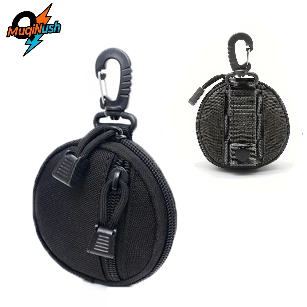 MuqiNush 2 PCS Multifunctional Small Round Bag, Coin Purse,Portable Outdoor Sports Bag,Suitable for Cycliing,Running,Daily Carry