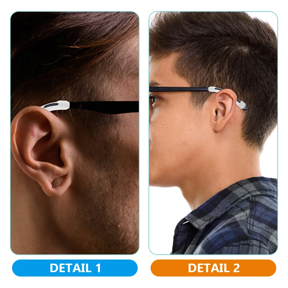 

Glasses Ear Grips Silicone Eyeglass Leg Covers Non-Slip Eyeglasses Ear Cushions Sports Outdoor Eyeglass Retainers