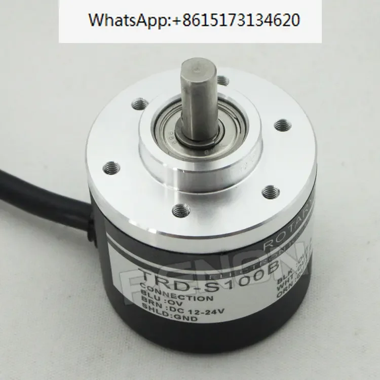 Rotary encoder TRD-S100B voltage 12-24VDC outer diameter 38mm shaft diameter 6mm