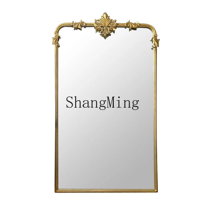 FG good-looking  retro full-length mirror bedroom home cloakroom carved floor-to-ceiling mirror wall mirror