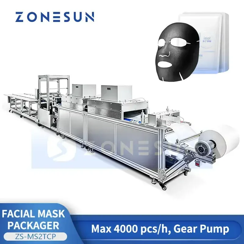 ZONESUN ZS-MS2TCP Automatic Hydrogel Facial Mask Cutting Machine Gel Mask Packaging Machine