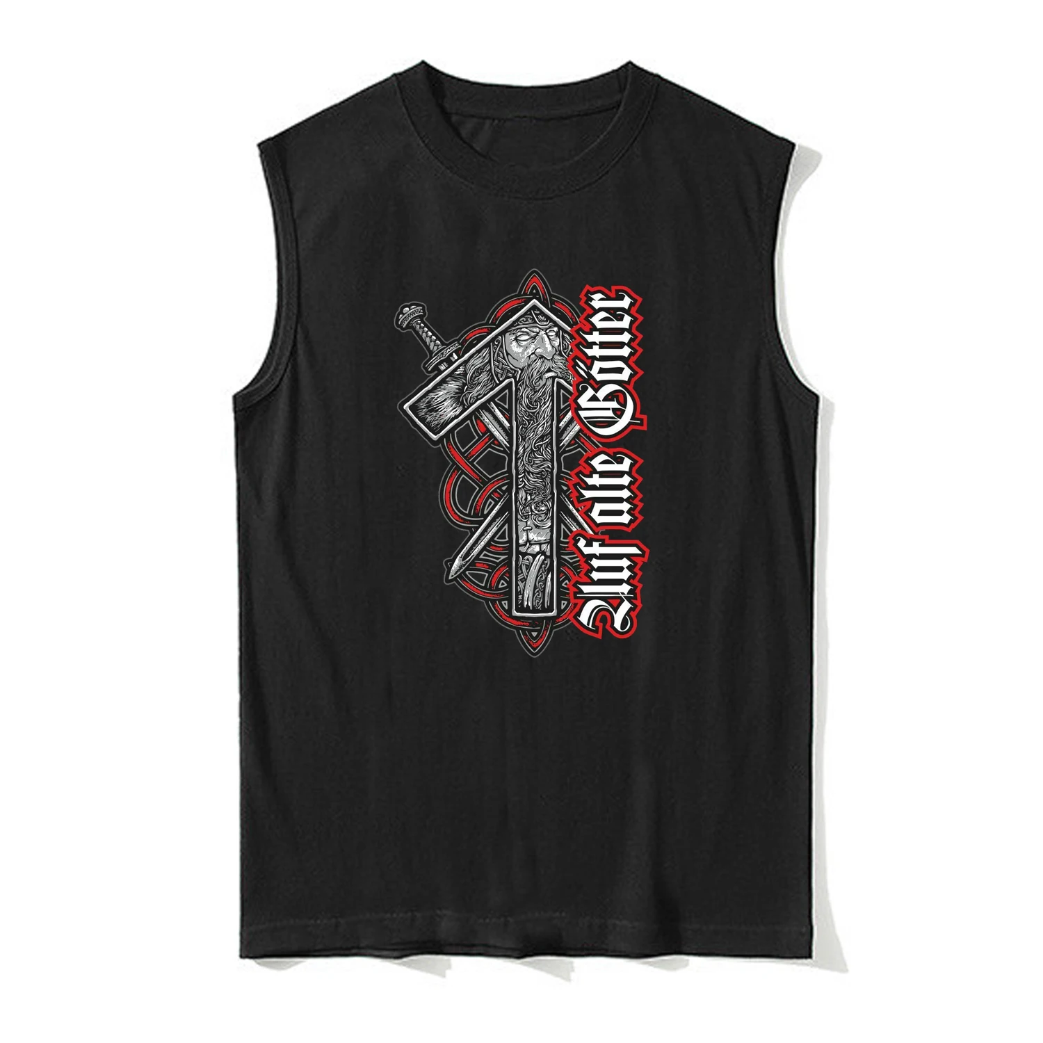 Old Gods Odin Tiwaz Rune Justice Honor and Sacrifice Valhalla Tanktop 100% Cotton O-Neck Summer Casual Mens Vest Sleeveless Tee