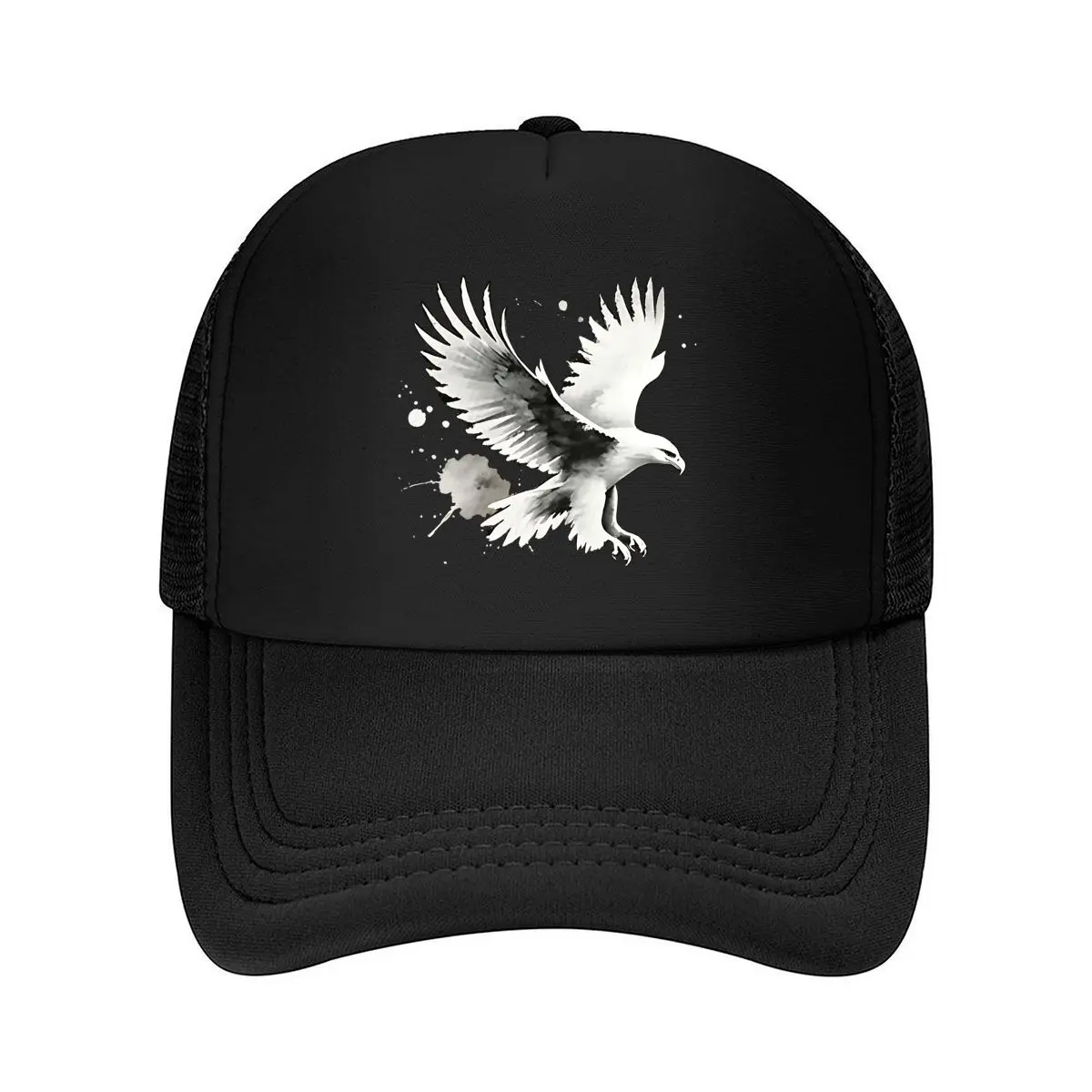 Eagle Patriotic Baseball Cap - Unisex Adjustable Lightweight Vintage Dad Hat, Black with White Eagle 2026 Mesh Baseball Cap