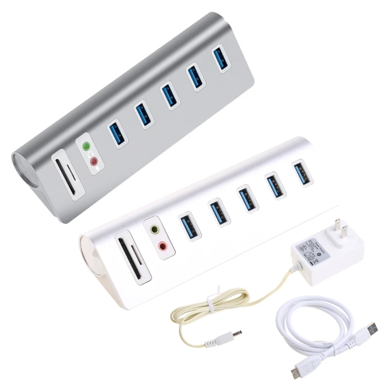 5 พอร์ต USB3.0 Hub Splitter Reader 5Gbps Dock Splitter สำหรับคอมพิวเตอร์ Disk