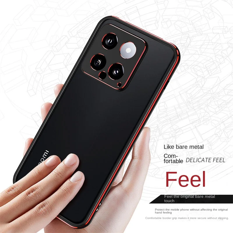 Bumper for Xiaomi 14 Mi14 5G Ultra Thin Metal Bumper Frame Hard Cover Case for Xiaomi Mi 14 Xiaomi14 5G Aluminum Cover Protector