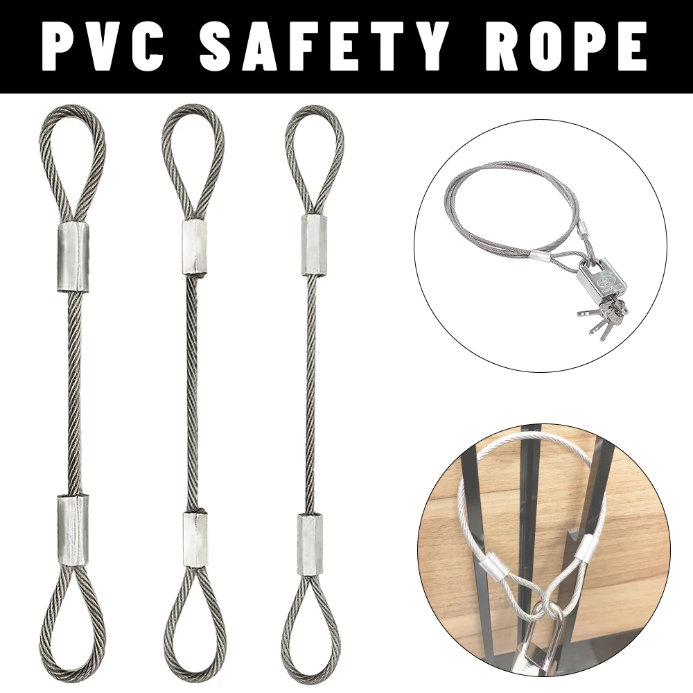 1.5/2/3mm PVC Coated Stainless Steel Wire Rope With Compression Type Aluminum Sleeve Customizable Stainless Steel Cable Sling