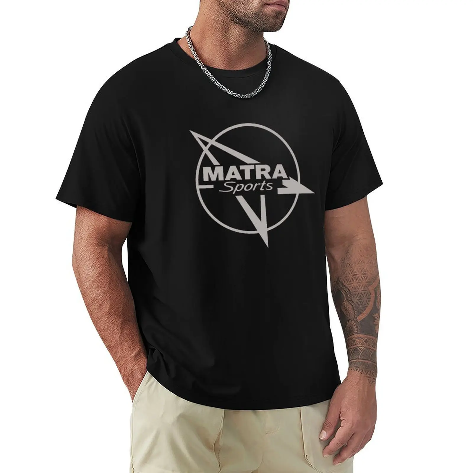 Emblema vintage de Matra Sports - Camiseta con estampado gris, camiseta de manga corta para festival